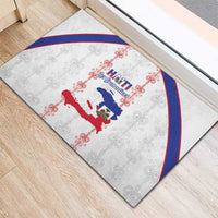 Haiti Football Rubber Doormat Les Grenadiers Veve Vodou White - Wonder Print Shop