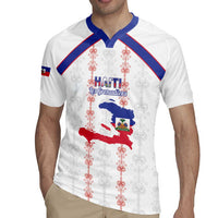 Custom Haiti Football Rugby Jersey Les Grenadiers Veve Vodou White - Wonder Print Shop