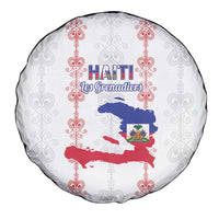 Haiti Football Spare Tire Cover Les Grenadiers Veve Vodou White - Wonder Print Shop