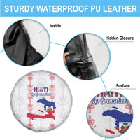 Haiti Football Spare Tire Cover Les Grenadiers Veve Vodou White - Wonder Print Shop