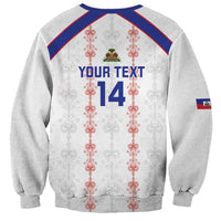 Custom Haiti Football Sweatshirt Les Grenadiers Veve Vodou White - Wonder Print Shop