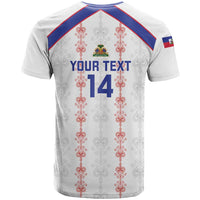 Custom Haiti Football T Shirt Les Grenadiers Veve Vodou White - Wonder Print Shop