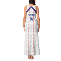 Custom Haiti Football Tank Maxi Dress Les Grenadiers Veve Vodou White - Wonder Print Shop