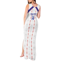 Custom Haiti Football Tank Maxi Dress Les Grenadiers Veve Vodou White - Wonder Print Shop