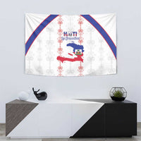 Haiti Football Tapestry Les Grenadiers Veve Vodou White - Wonder Print Shop