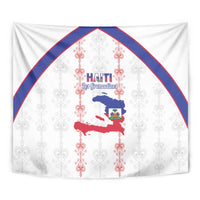 Haiti Football Tapestry Les Grenadiers Veve Vodou White - Wonder Print Shop