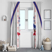 Haiti Football Window Curtain Les Grenadiers Veve Vodou White - Wonder Print Shop