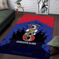 Les Grenadiers Haiti Football Area Rug 2026 Nou Retounen Blue Version - Wonder Print Shop