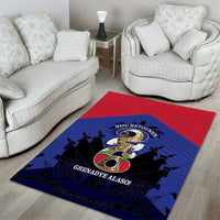 Les Grenadiers Haiti Football Area Rug 2026 Nou Retounen Blue Version - Wonder Print Shop