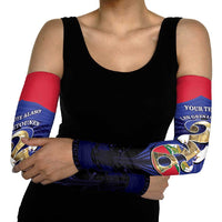 Personalized Les Grenadiers Haiti Football Arm Sleeves 2026 Nou Retounen Blue Version - Wonder Print Shop