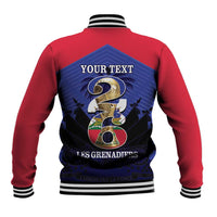 Personalized Les Grenadiers Haiti Football Baseball Jacket 2026 Nou Retounen Blue Version - Wonder Print Shop