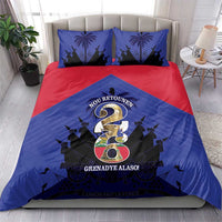 Les Grenadiers Haiti Football Bedding Set 2026 Nou Retounen Blue Version - Wonder Print Shop