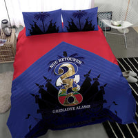 Les Grenadiers Haiti Football Bedding Set 2026 Nou Retounen Blue Version - Wonder Print Shop