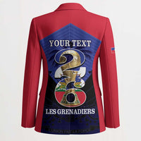 Personalized Les Grenadiers Haiti Football Blazer 2026 Nou Retounen Blue Version - Wonder Print Shop