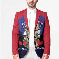 Personalized Les Grenadiers Haiti Football Blazer 2026 Nou Retounen Blue Version - Wonder Print Shop