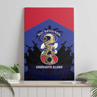Les Grenadiers Haiti Football Canvas Wall Art 2026 Nou Retounen Blue Version - Wonder Print Shop
