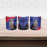 Personalized Les Grenadiers Haiti Football Ceramic Mug 2026 Nou Retounen Blue Version - Wonder Print Shop