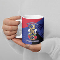 Personalized Les Grenadiers Haiti Football Ceramic Mug 2026 Nou Retounen Blue Version - Wonder Print Shop