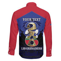 Personalized Les Grenadiers Haiti Football Family Matching Mermaid Dress and Hawaiian Shirt 2026 Nou Retounen Blue Version - Wonder Print Shop