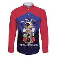 Personalized Les Grenadiers Haiti Football Family Matching Puletasi and Hawaiian Shirt 2026 Nou Retounen Blue Version - Wonder Print Shop