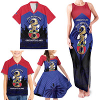 Personalized Les Grenadiers Haiti Football Family Matching Tank Maxi Dress and Hawaiian Shirt 2026 Nou Retounen Blue Version - Wonder Print Shop