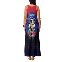 Personalized Les Grenadiers Haiti Football Family Matching Tank Maxi Dress and Hawaiian Shirt 2026 Nou Retounen Blue Version - Wonder Print Shop