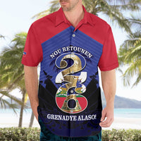 Personalized Les Grenadiers Haiti Football Hawaiian Shirt 2026 Nou Retounen Blue Version - Wonder Print Shop