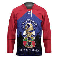 Personalized Les Grenadiers Haiti Football Hockey Jersey 2026 Nou Retounen Blue Version - Wonder Print Shop