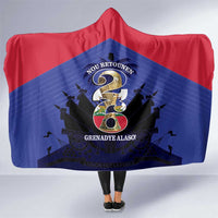 Les Grenadiers Haiti Football Hooded Blanket 2026 Nou Retounen Blue Version - Wonder Print Shop