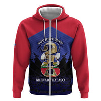 Personalized Les Grenadiers Haiti Football Hoodie 2026 Nou Retounen Blue Version - Wonder Print Shop