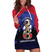 Personalized Les Grenadiers Haiti Football Hoodie Dress 2026 Nou Retounen Blue Version - Wonder Print Shop