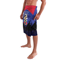 Personalized Les Grenadiers Haiti Football Lavalava 2026 Nou Retounen Blue Version - Wonder Print Shop