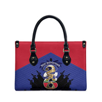 Les Grenadiers Haiti Football Leather Bag 2026 Nou Retounen Blue Version - Wonder Print Shop