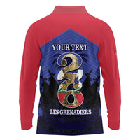 Personalized Les Grenadiers Haiti Football Long Sleeve Polo Shirt 2026 Nou Retounen Blue Version - Wonder Print Shop