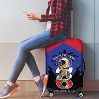 Les Grenadiers Haiti Football Luggage Cover 2026 Nou Retounen Blue Version - Wonder Print Shop