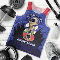 Personalized Les Grenadiers Haiti Football Men Tank Top 2026 Nou Retounen Blue Version - Wonder Print Shop