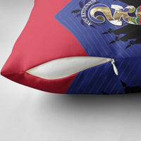 Les Grenadiers Haiti Football Pillow Cover 2026 Nou Retounen Blue Version - Wonder Print Shop