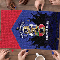 Les Grenadiers Haiti Football Puzzle 2026 Nou Retounen Blue Version - Wonder Print Shop