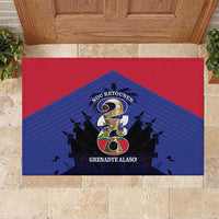 Les Grenadiers Haiti Football Rubber Doormat 2026 Nou Retounen Blue Version - Wonder Print Shop