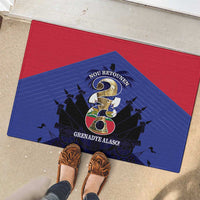 Les Grenadiers Haiti Football Rubber Doormat 2026 Nou Retounen Blue Version - Wonder Print Shop