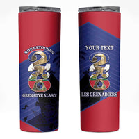 Personalized Les Grenadiers Haiti Football Skinny Tumbler 2026 Nou Retounen Blue Version - Wonder Print Shop