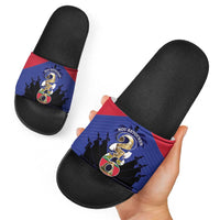 Les Grenadiers Haiti Football Slide Sandals 2026 Nou Retounen Blue Version - Wonder Print Shop