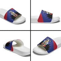 Les Grenadiers Haiti Football Slide Sandals 2026 Nou Retounen Blue Version - Wonder Print Shop