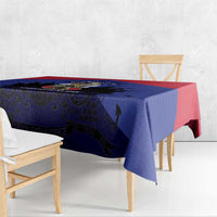 Les Grenadiers Haiti Football Tablecloth 2026 Nou Retounen Blue Version - Wonder Print Shop