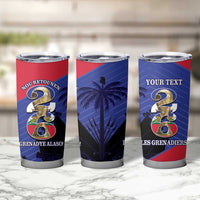 Personalized Les Grenadiers Haiti Football Tumbler Cup 2026 Nou Retounen Blue Version - Wonder Print Shop