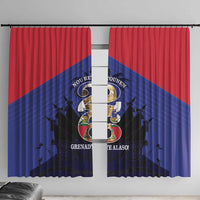 Les Grenadiers Haiti Football Window Curtain 2026 Nou Retounen Blue Version - Wonder Print Shop