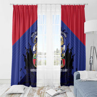 Les Grenadiers Haiti Football Window Curtain 2026 Nou Retounen Blue Version - Wonder Print Shop