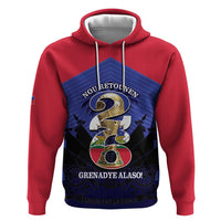 Personalized Les Grenadiers Haiti Football Zip Hoodie 2026 Nou Retounen Blue Version - Wonder Print Shop