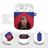 Les Grenadiers Haiti Football AirPods Case 2026 Nou Retounen Red Version - Wonder Print Shop