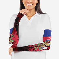 Personalized Les Grenadiers Haiti Football Arm Sleeves 2026 Nou Retounen Red Version - Wonder Print Shop